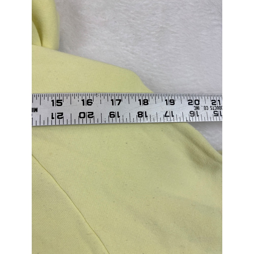2000s Nike Air Jordan Jumpman Mens Large Yellow Fleece Pullover Raglan Sleeve - Picture 6 of 8